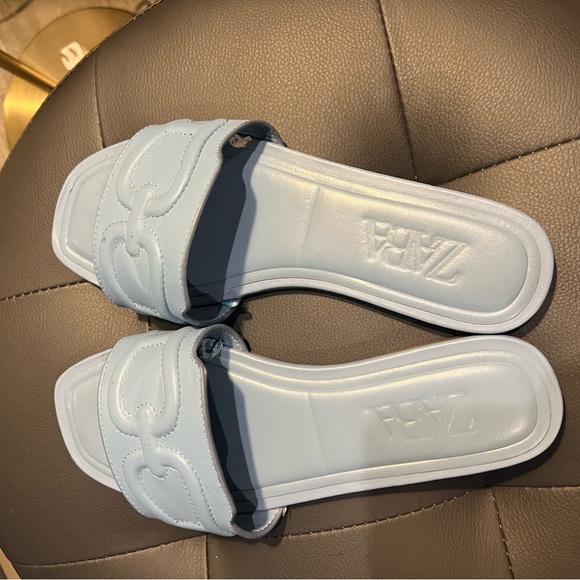 Zara size 37 slip on sandals, summer - Picture 5 of 8
